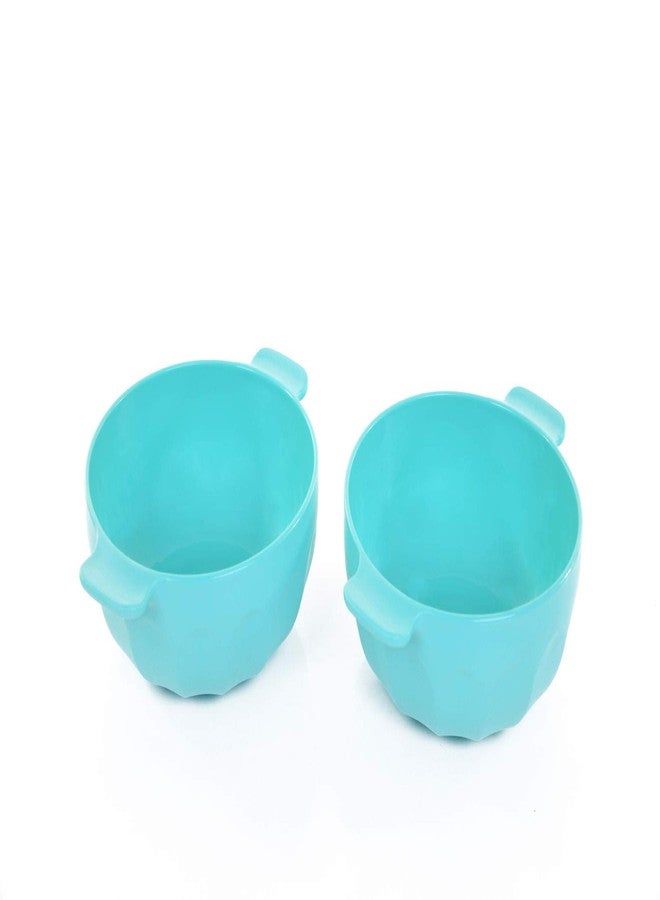 Mintra Office Mintra Colorful Unbreakable Plastic Bowl 4pk - (Small with Handles - 550ml, Teal) - (Part Of A Set) - Ice Cream, Salad, Snacks, Breakfast Cereal, Fruit, Popcorn, Soup - Shatterproof, BPA Free - Image 3